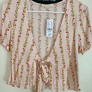 L.A. Hearts tie front floral blouse from PacSun